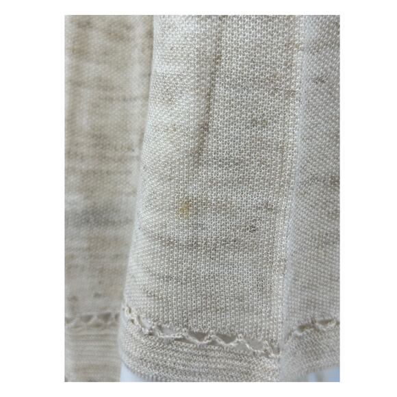Joie Sweater‎ Women XS Annalie Fringe Wool Linen Beige Knit Relaxed Boho Beachy - Picture 9 of 9
